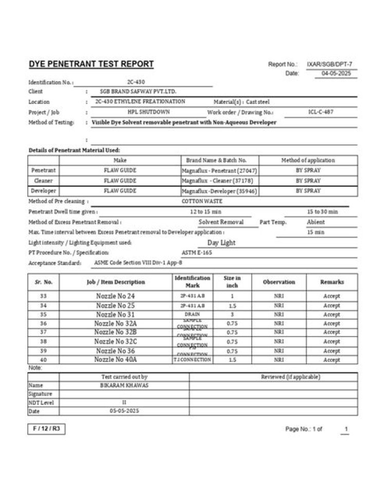 Dye Penetrant Test PDF: How to Perform and Interpret Non-Destructive Testing