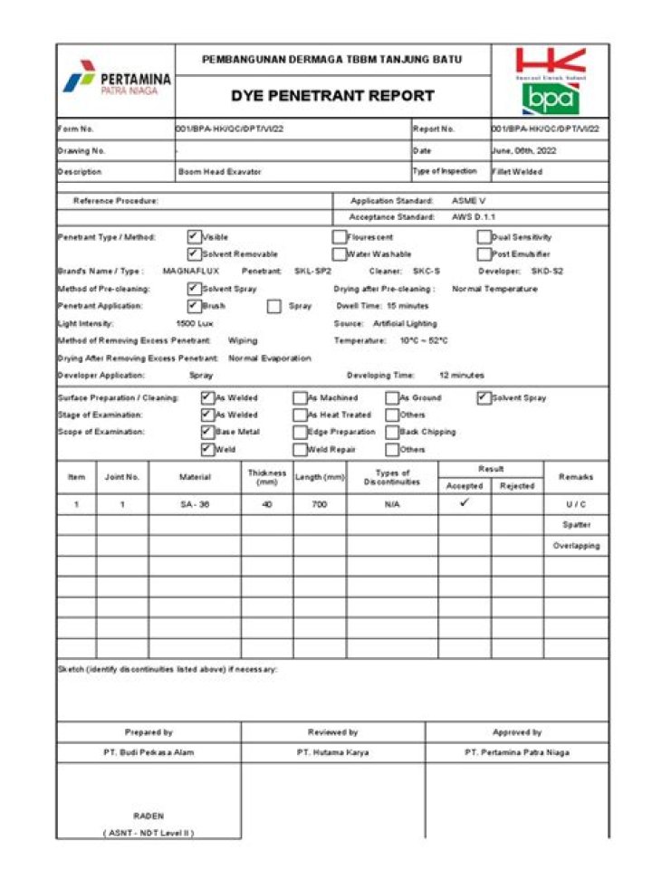 Dye Penetrant Testing Report PDF – Essential Compliance & Quality Check