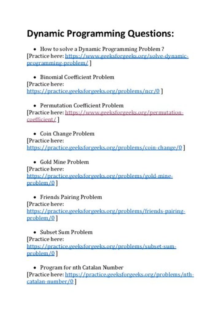 Dynamic Programming Questions & Answers PDF: Master CP Practice