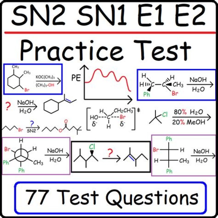 E1 & E2 Reactions Practice Problems with Answers PDF