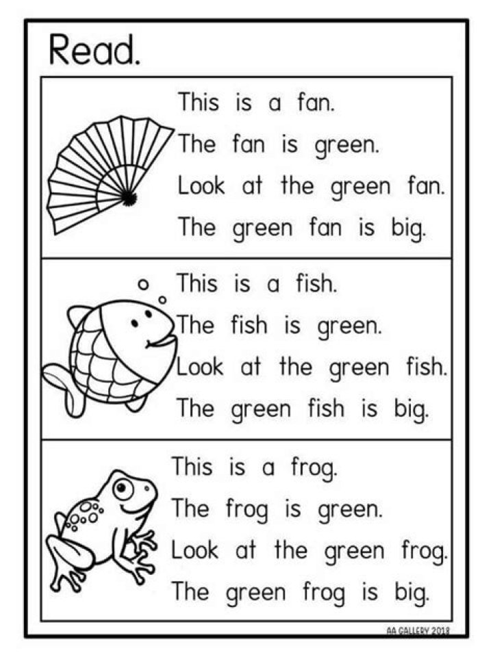 Free Early Reading Worksheets PDF for Kids
