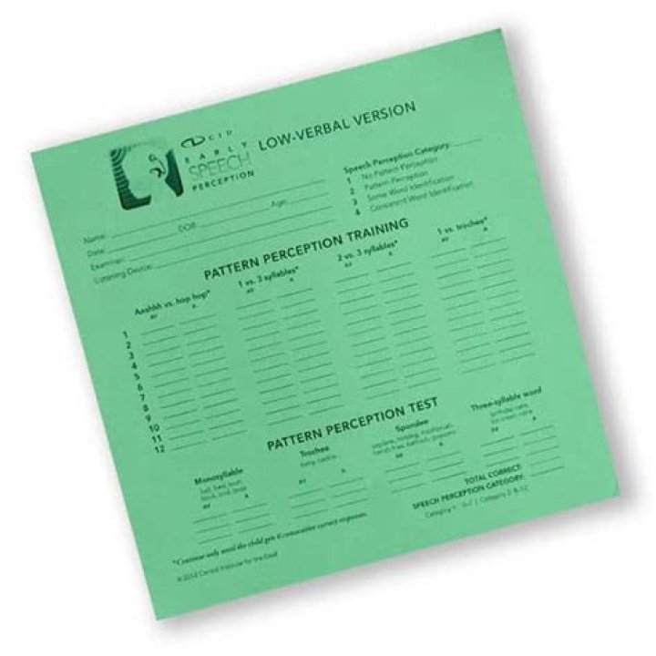 Early Speech Perception Test PDF for Quick Assessment