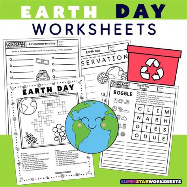Free Printable Earth Day Worksheets PDF – Print & Learn