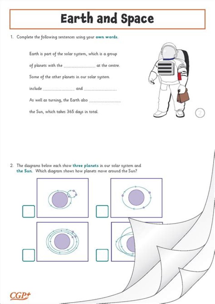 Earth in Space Worksheet PDF: Learn Space Science with Printable Worksheets
