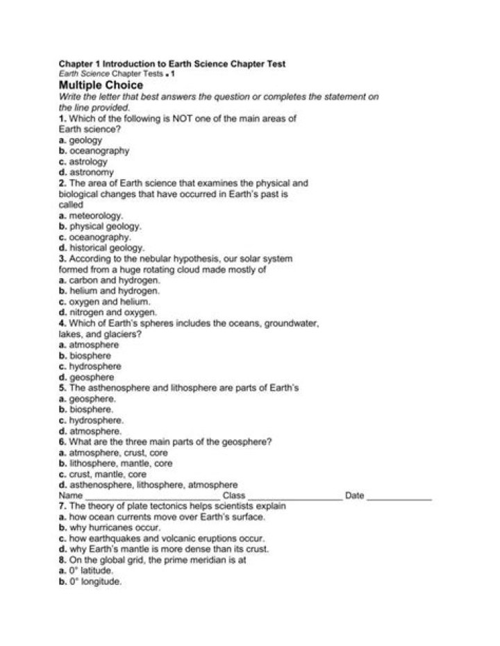 Earth Science Physical Setting Answer Key 2020 PDF – Complete Guide