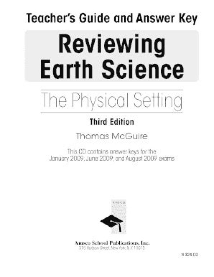 Earth Science Physical Setting Answer Key PDF – Perfect Study Resource