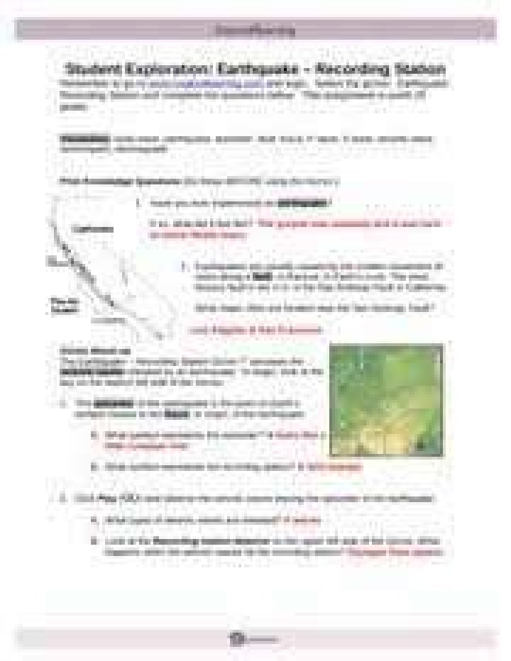 Earthquakes 1 Recording Station Gizmo Answer Key PDF – Official Answer Guide