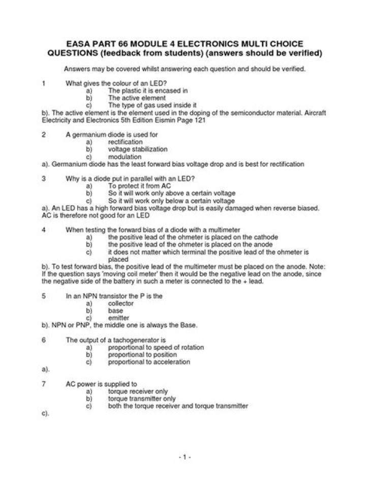 EASA Part 66 Question Bank PDF: Full Practice Test & Answers
