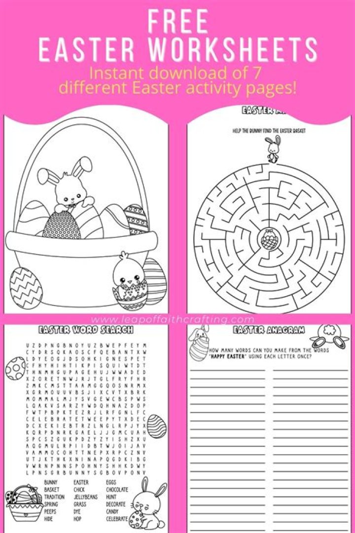 Free Easter Activity Sheets PDF for Kids & Families