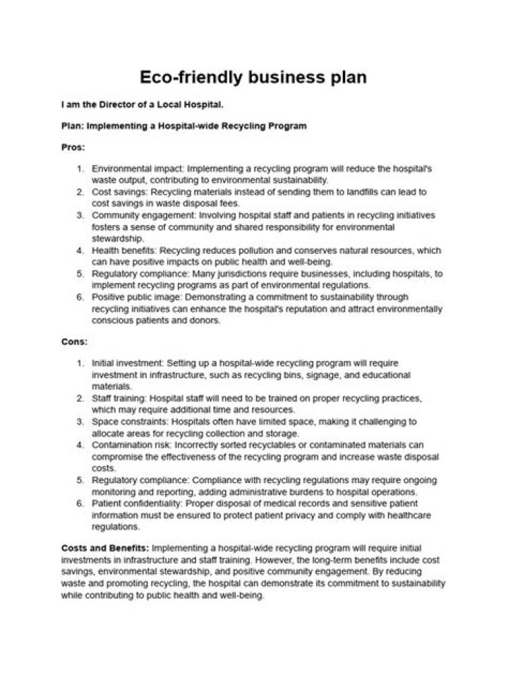Eco Friendly Business Plan PDF – Sustainable Startup Guide