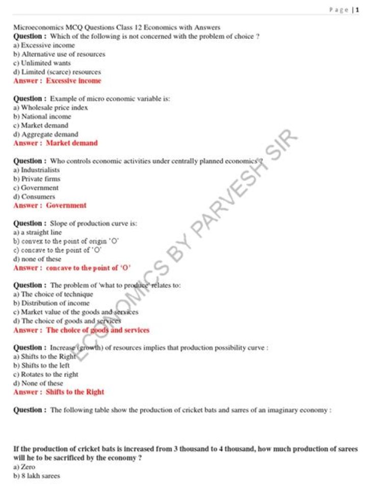 Economics MCQs with Answers PDF – Perfect for Exam Prep