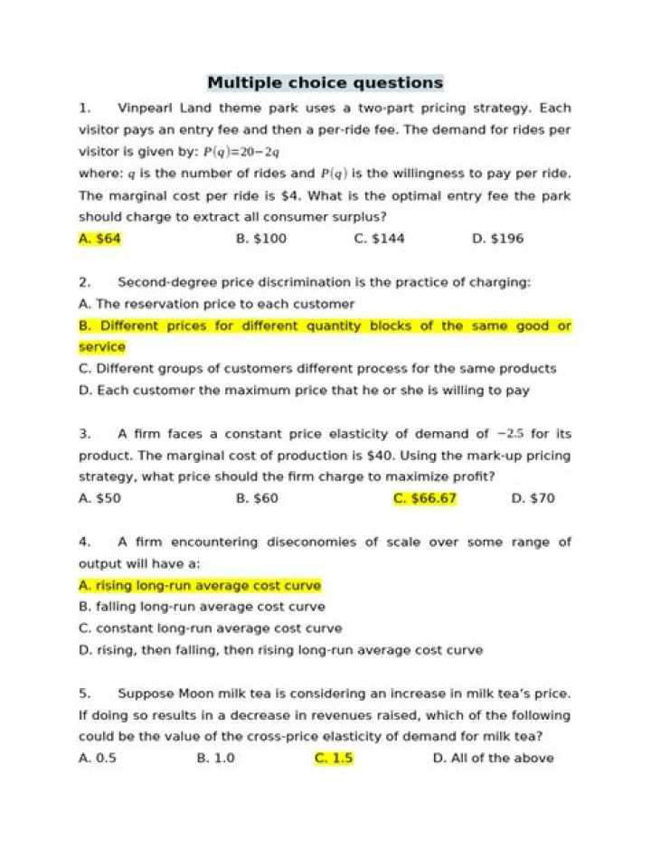 Economics Multiple Choice Questions PDF: Master Key Concepts Fast