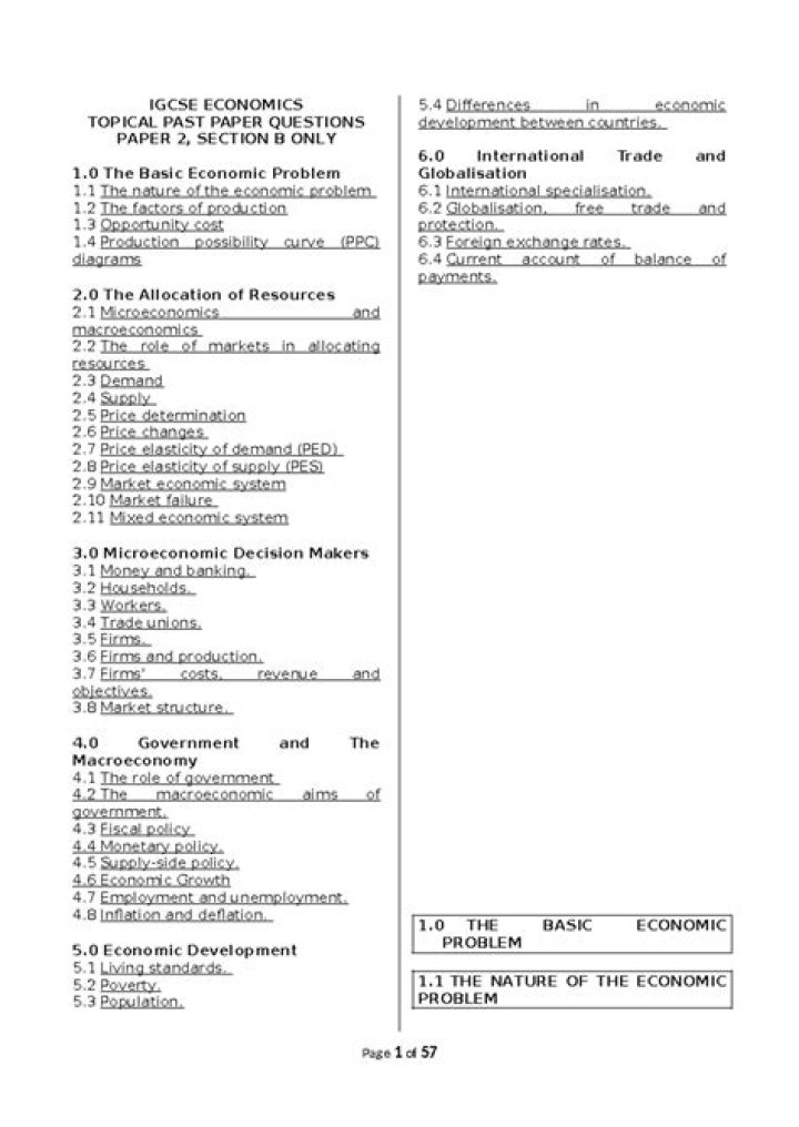 Free Economics Past Papers with Answers PDF – Download Now