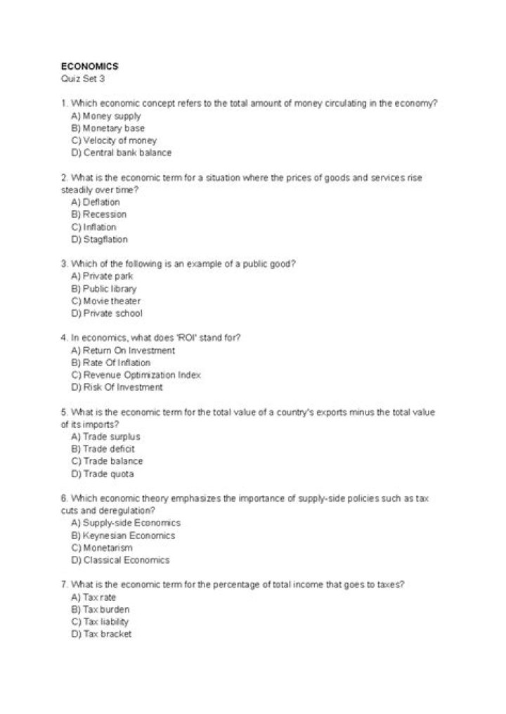 Economics Practice Test PDF: Master Fundamentals with Instant Download