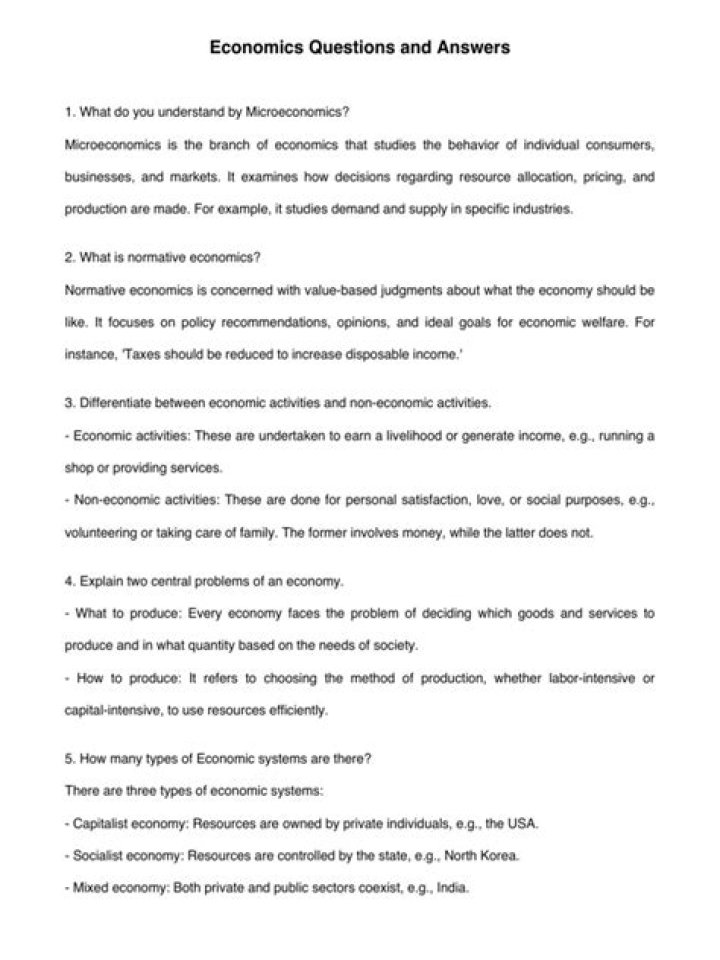 Economics Questions and Answers PDF: Master Key Concepts Today