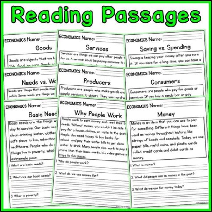 Economics Reading Comprehension Worksheets PDF for Effective Learning