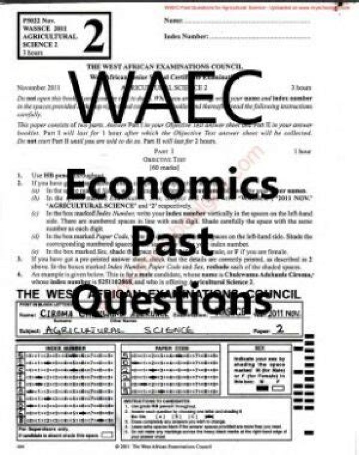 Economics WAEC Past Questions PDF – Download Free Past Papers