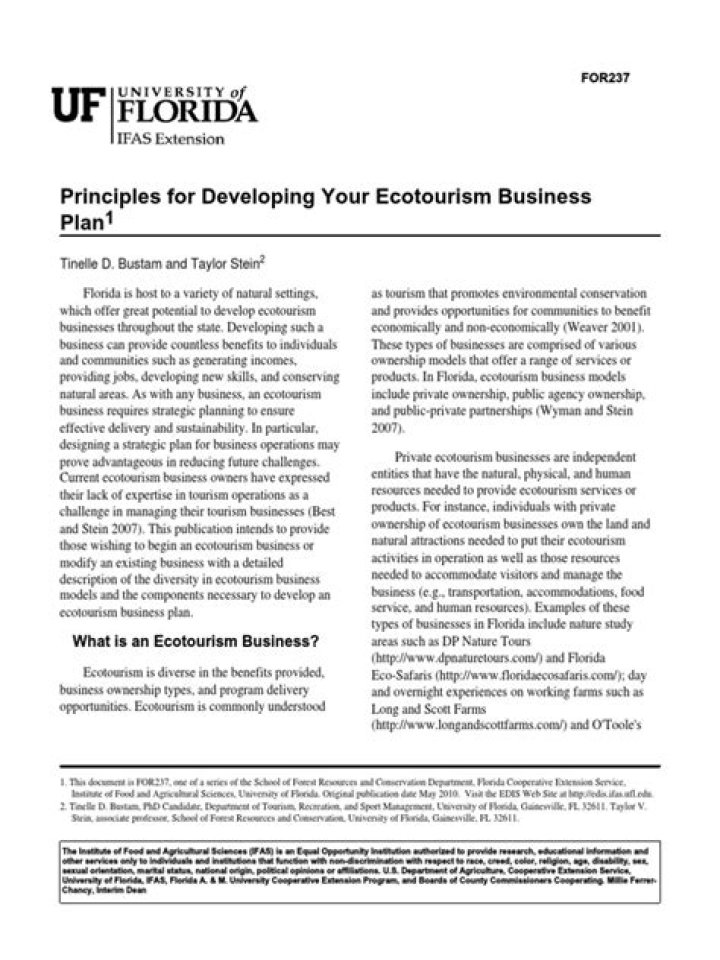 Ecotourism Business Plan PDF: Step-by-Step Guide
