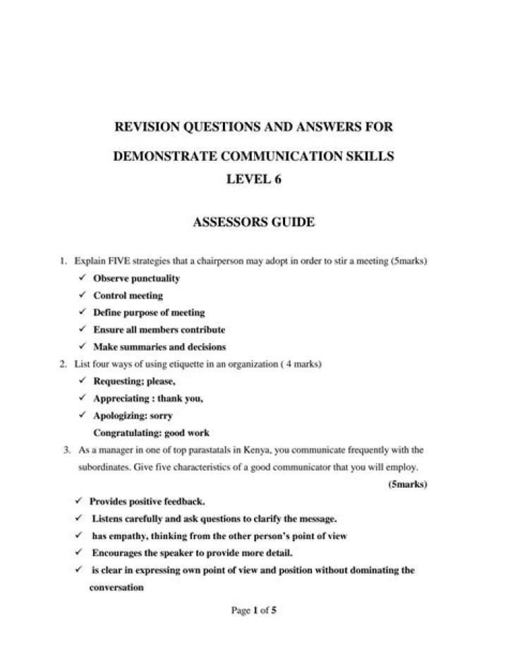 Effective Communication Skills Questions and Answers PDF – Master Key Techniques