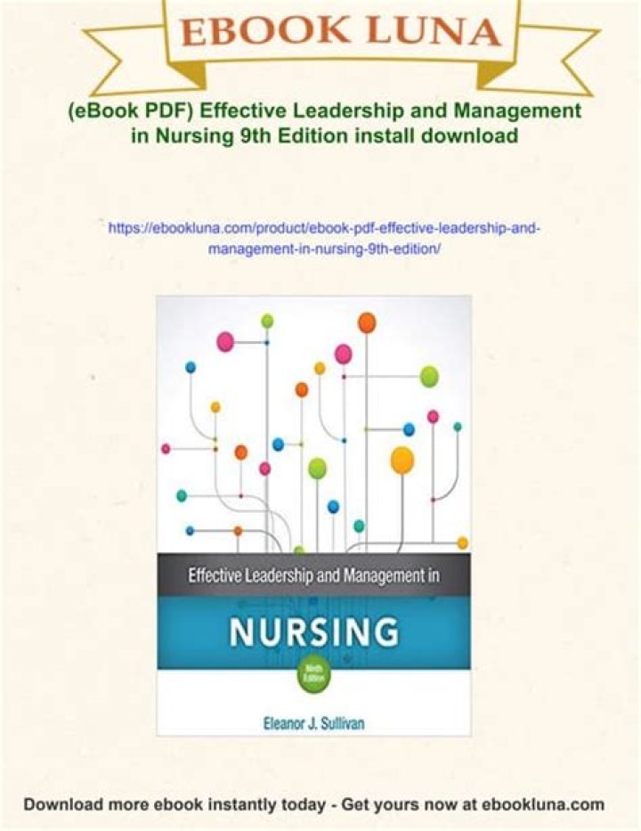Effective Leadership and Management in Nursing 9th Edition – PDF Guide