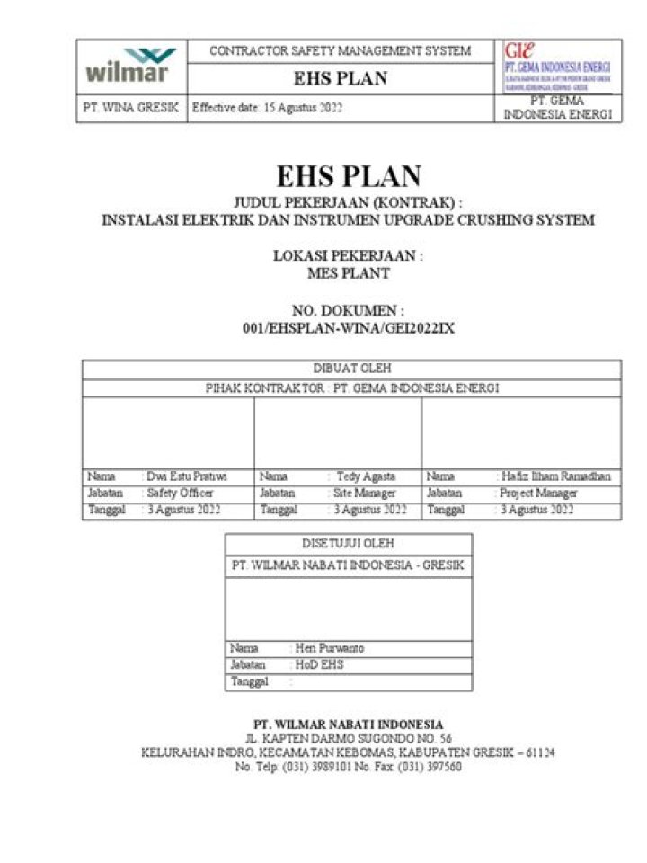 EHS Plan PDF: Essential Guidelines for Workplace Safety