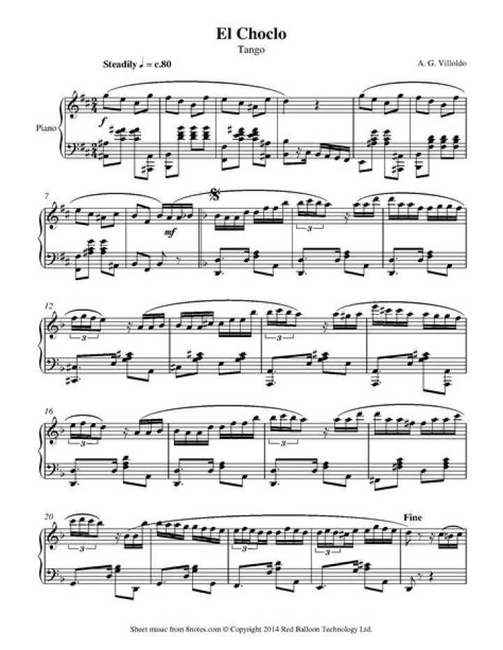 El Choclo Tango Piano Sheet Music PDF – Play the Iconic Argentine Tango