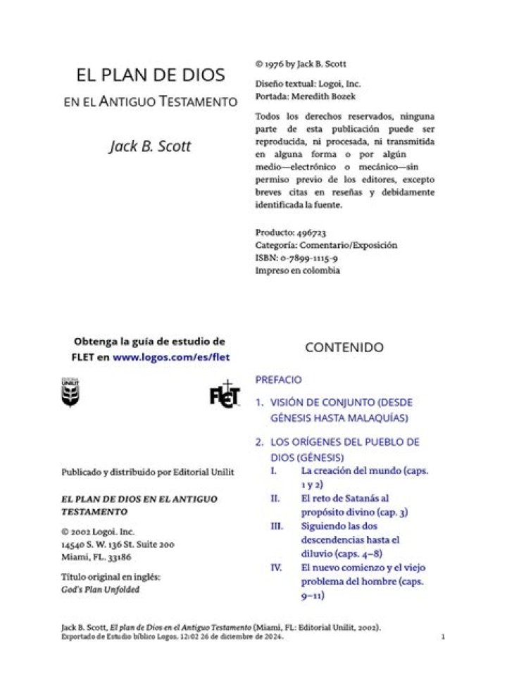 El Plan de Dios en el Antiguo Testamento PDF: Descubre la Promesa Divina
