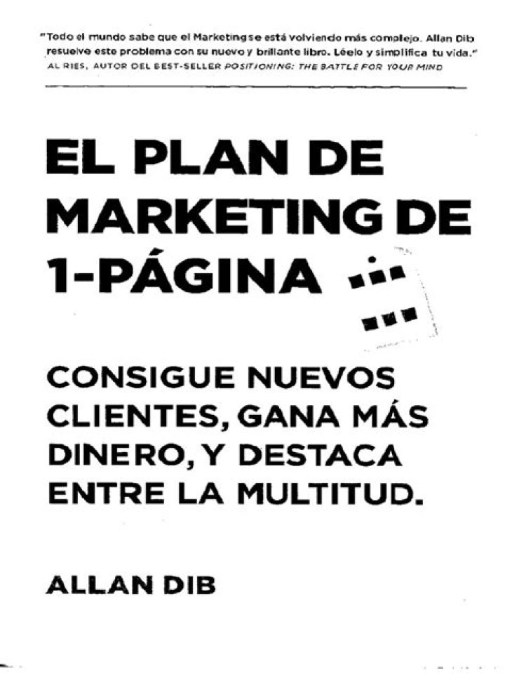 El Plan de Marketing Efectivo en 1-Página PDF