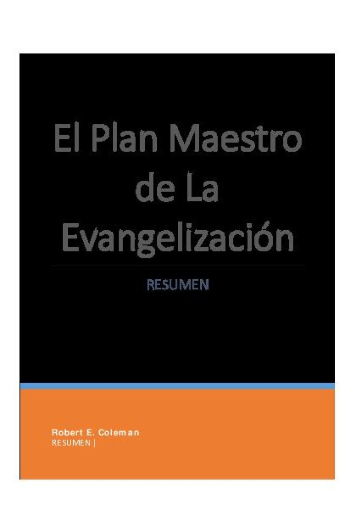 El Plan Maestro de la Evangelización PDF: Guía Completa y Recursos