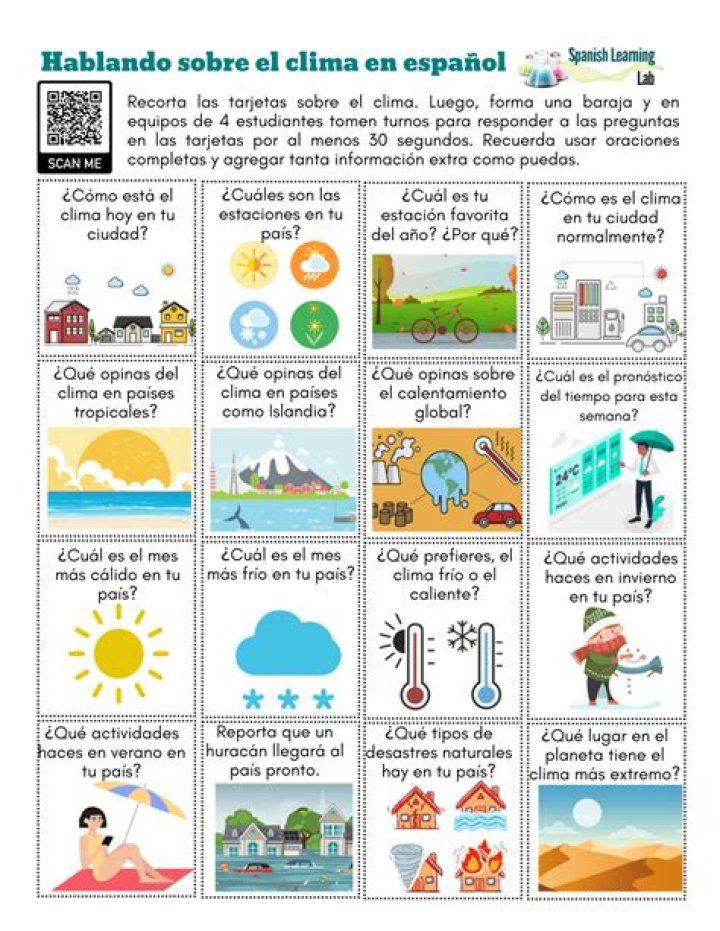 Trabaja el Tiempo en Español: Worksheet PDF para Practicar