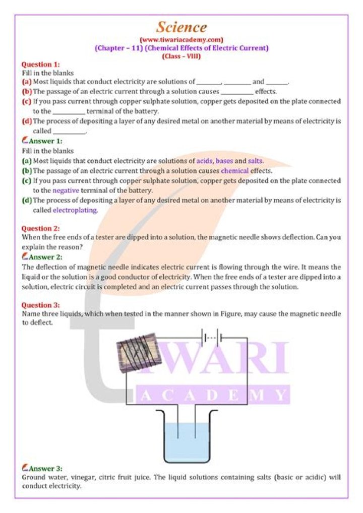 Electric Current Questions and Answers: Expert PDF Guide