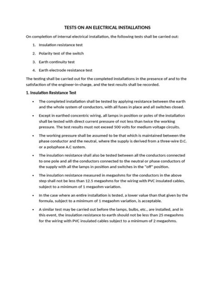 Electrical Installation Testing Procedures PDF: Essential Safety Standards