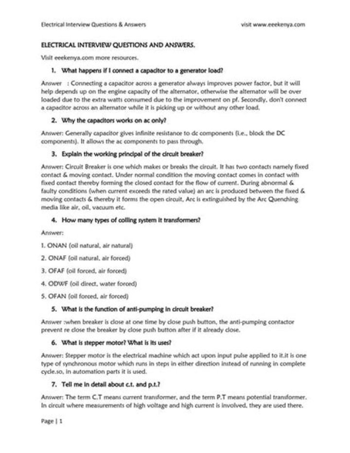 Electrical Interview Questions Answers PDF – Expert Prep Guide