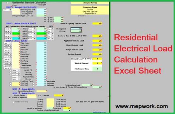 Free Excel Worksheet for Electrical Load Calculation – Instant PDF Download