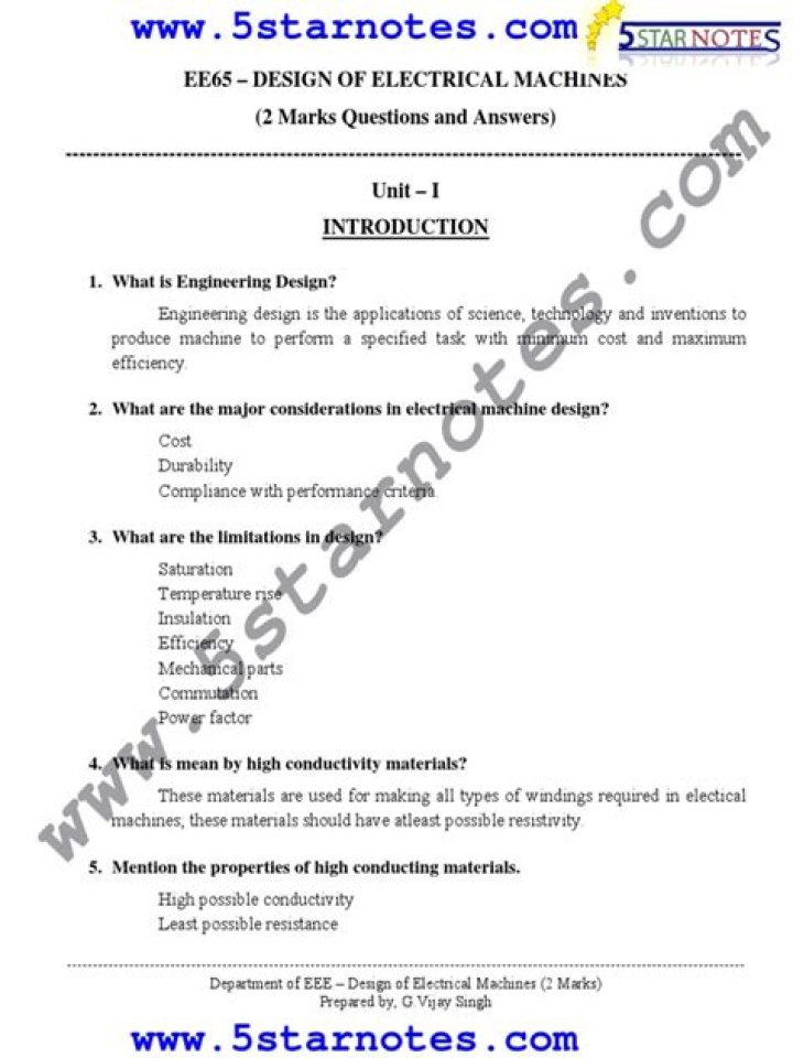 Electrical Machines Q&A PDF: Expert Answers to Common Questions