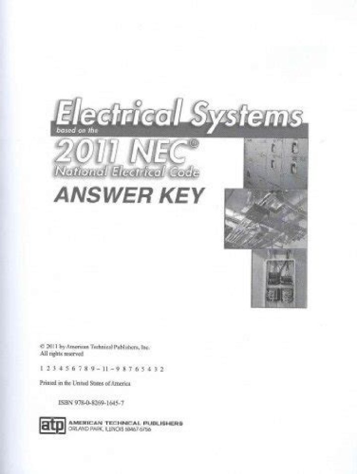 Electrical Systems Based on 2017 NEC Answer Key PDF Guide