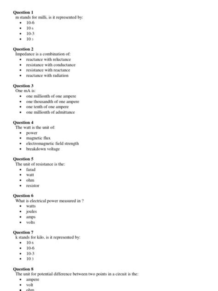 Electrical Trade Test Questions and Answers PDF: Master the Exam
