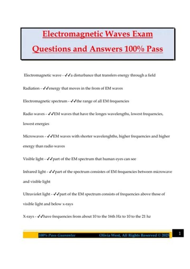 Electromagnetic Waves Questions and Answers PDF: Expert Guide