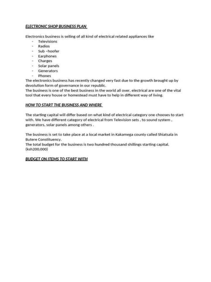 Electronic Shop Business Plan PDF: Step-by-Step Guide to Launching Your Online Store