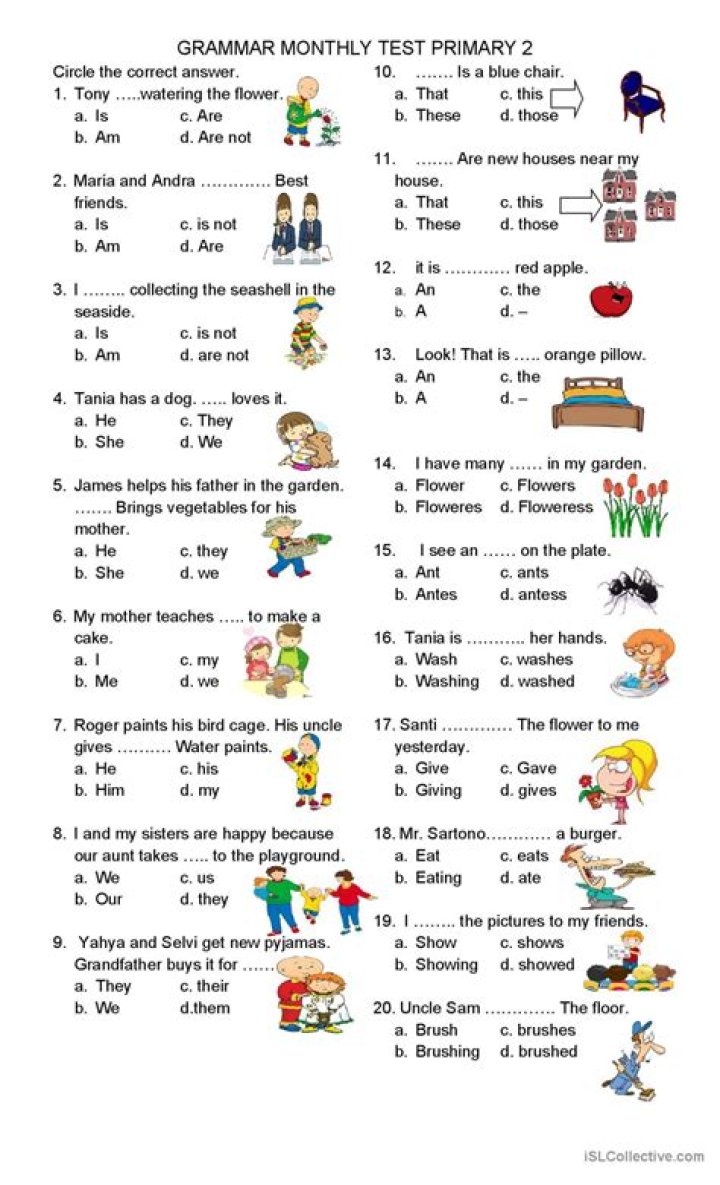 Elementary English Test with Answers PDF – Instant Practice & Solutions