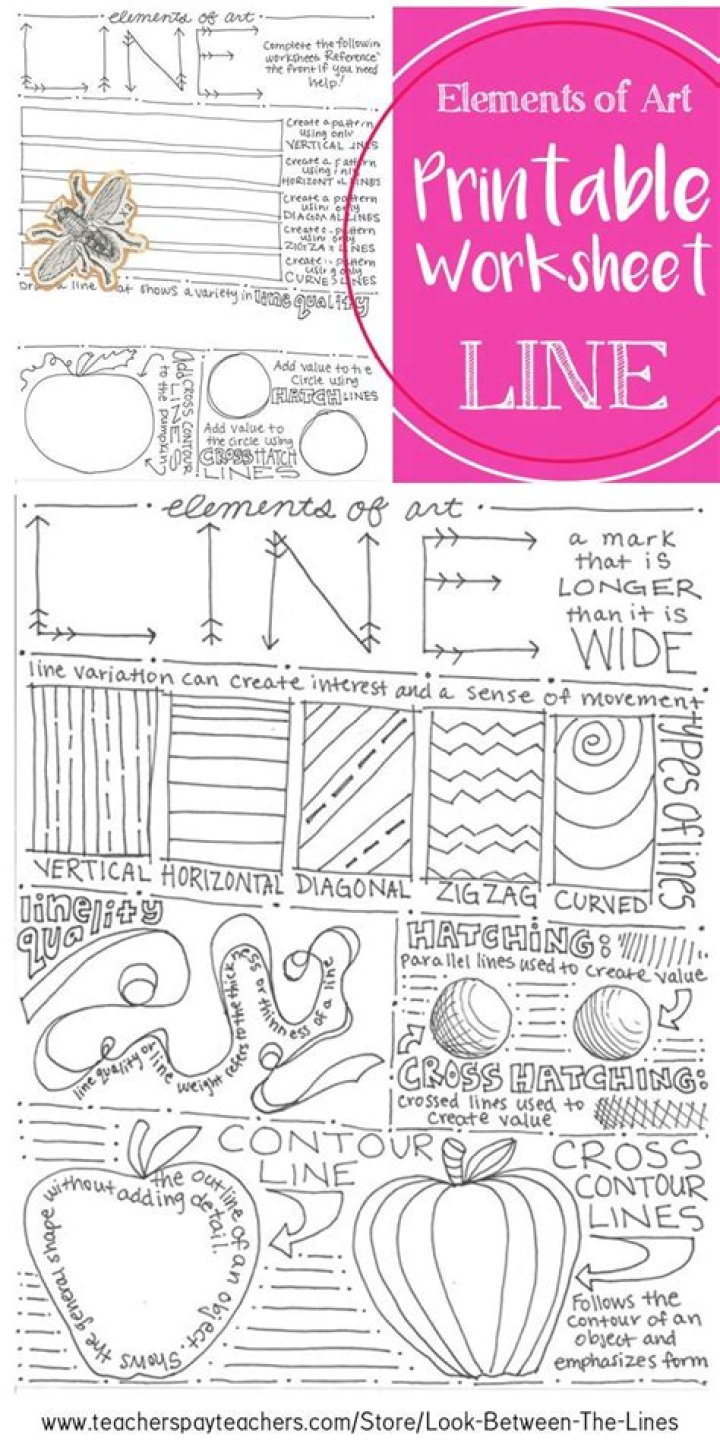 Free Elements of Art Line Worksheet PDF – Perfect for Artists and Students