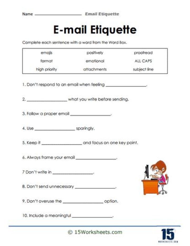 Master Email Etiquette: Free PDF Worksheet for Professional Communication