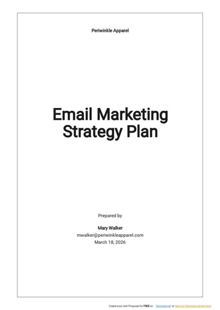 Complete Email Marketing Strategy Plan PDF Download
