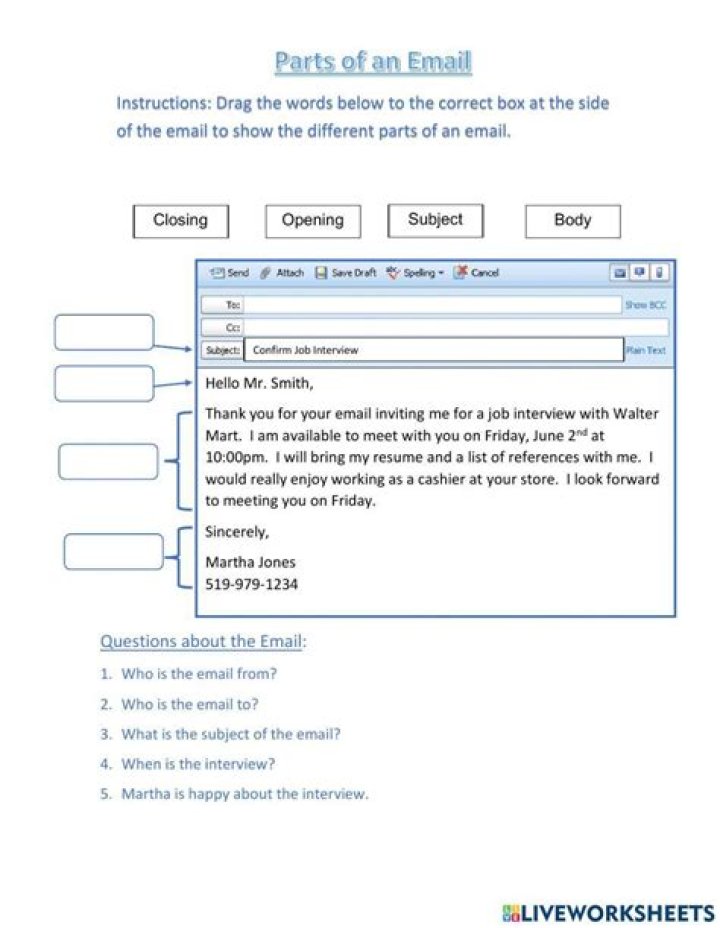 Email Worksheet PDF for Quick & Professional Emails