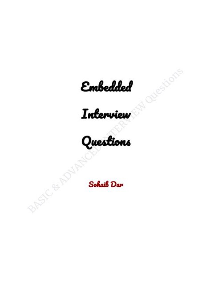 Download Essential Embedded Interview Questions PDF for Better Hiring
