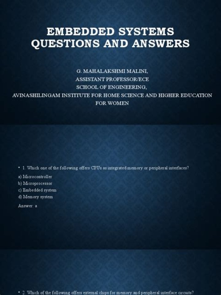 Embedded Systems Questions & Answers PDF – Expert Guide