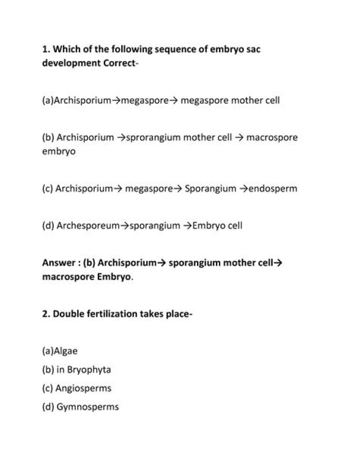 Essential Embryology Questions and Answers PDF for Students