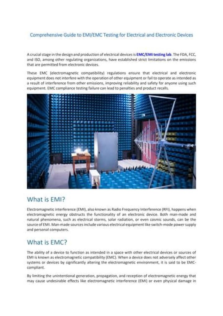 EMC Testing PDF Guide: Essential Compliance & Performance Tests