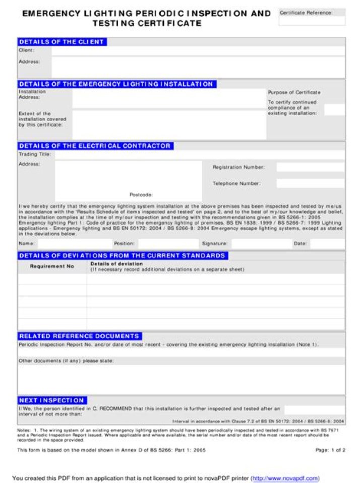 Emergency Lighting Test Sheet PDF: Compliance & Safety Check