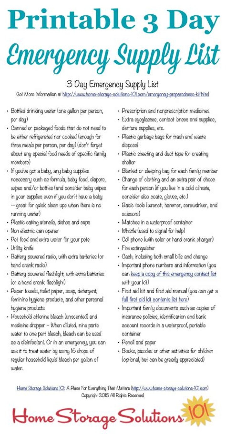 Emergency Supply List PDF: Essential Items for Any Crisis